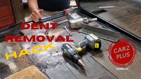 how to remove dents from sheet metal|sheet metal floor dents.